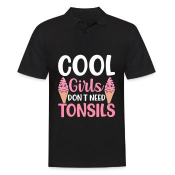 Cool girls don't need surgery to - Men's Polo Shirt - black - Front - Kai (181cm)
