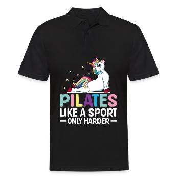Le Pilates comme un sport, mais un instructeur de Pilates plus difficile - Polo Homme - noir - Devant - Kai (181cm)
