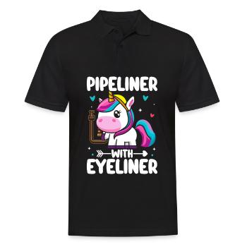 Pipeteur avec eyeliner Pipeliner femelle - Polo Homme - noir - Devant - Kai (181cm)