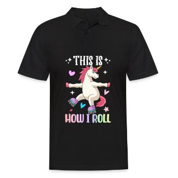 This Is How I Rollerskater Inline Skate - Männer Poloshirt - Schwarz - Vorne - Kai (181cm)