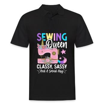 Sewing Queen Classy Sassy And A Bit Assy Sewer - Männer Poloshirt - Schwarz - Vorne - Kai (181cm)