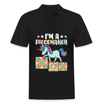 Quilt Lover Knitting Sewing Girl I'm A Piecemaker - Männer Poloshirt - Schwarz - Vorne - Kai (181cm)