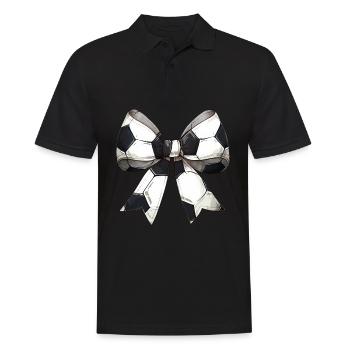 Coquette Bow Soccer Ballon Motif Fête des Mères - Polo Homme - noir - Devant - Kai (181cm)