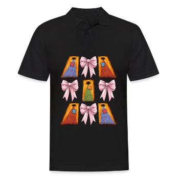 Coquette Bow Cornhole Board Bohnensack Mütter Tag - Männer Poloshirt - Schwarz - Vorne - Kai (181cm)