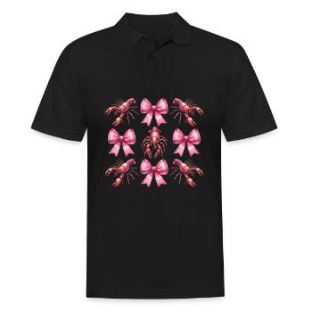 Coquette Bogen Langusten Flusskrebs Muttertag Rosa - Männer Poloshirt - Schwarz - Vorne - Kai (181cm)