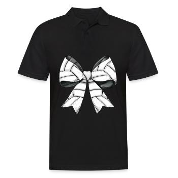 Coquette Schleife Volleyball Muster Mothers Day - Männer Poloshirt - Schwarz - Vorne - Kai (181cm)