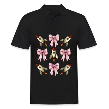 Coquette proue fusée spatiale navette spatiale - Polo Homme - noir - Devant - Kai (181cm)