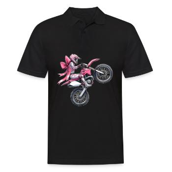 Coquette Bow Dirt Bike Motocross Maman Fête des Mères - Polo Homme - noir - Devant - Kai (181cm)