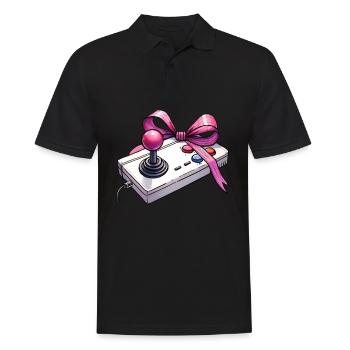 Coquette Bogen Arcade Gaming Mothers Day Retro - Männer Poloshirt - Schwarz - Vorne - Kai (181cm)