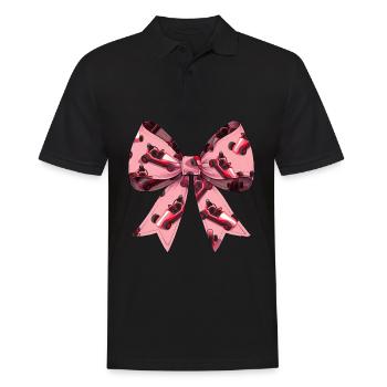 Coquette Bow Go Kart Racer Kart Mothers Day - Männer Poloshirt - Schwarz - Vorne - Kai (181cm)