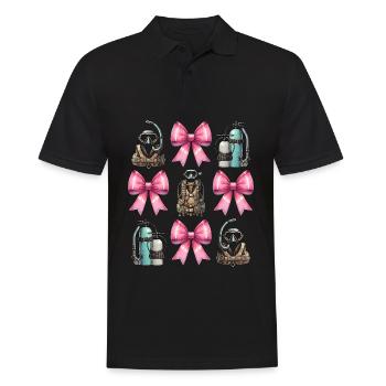 Coquette Bogen Tauchen Mama Taucher Schnorchel - Männer Poloshirt - Schwarz - Vorne - Kai (181cm)