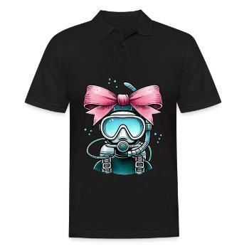 Coquette Arche Plongée Maman Plongeur Snorkel - Polo Homme - noir - Devant - Kai (181cm)