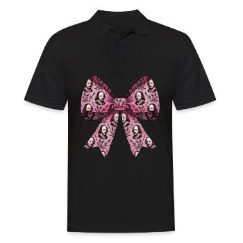 Kokette Schleife Shakespeare Literatur Rosa - Männer Poloshirt - Schwarz - Vorne - Kai (181cm)