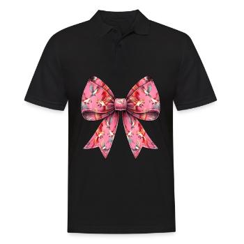 Coquette Bow Phoenix Muster Mythical Eagle Mädchen - Männer Poloshirt - Schwarz - Vorne - Kai (181cm)