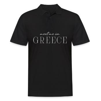 Ich liebe Griechenland - Männer Poloshirt - Schwarz - Vorne - Kai (181cm)