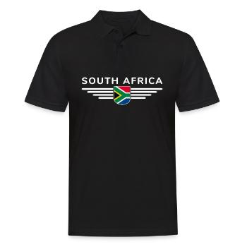 J’aime l’Afrique du Sud tenue T-Shirt Design Cadeau - Polo Homme - noir - Devant - Kai (181cm)