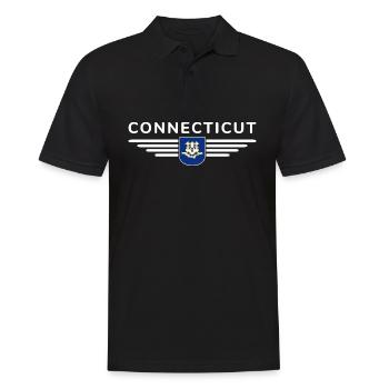 Connecticut Fan T-Shirt – Style & Coast - Men's Polo Shirt - black - Front - Kai (181cm)