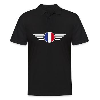 France Style T-Shirt - Men's Polo Shirt - black - Front - Kai (181cm)