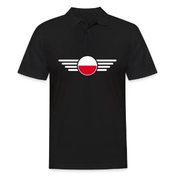 Poland Style T-Shirt - Men's Polo Shirt - black - Front - Kai (181cm)