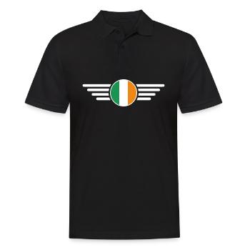 Irland Stil T-Shirt - Männer Poloshirt - Schwarz - Vorne - Kai (181cm)