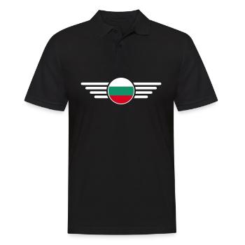Bulgaria Style Design T-Shirt - Men's Polo Shirt - black - Front - Kai (181cm)