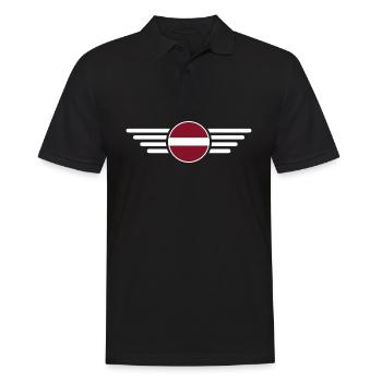 Lettland Stil Design T-Shirt - Männer Poloshirt - Schwarz - Vorne - Kai (181cm)