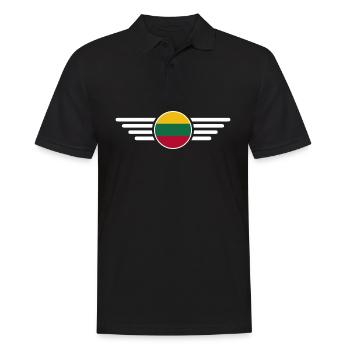 Litauen Stil Design T-Shirt - Männer Poloshirt - Schwarz - Vorne - Kai (181cm)