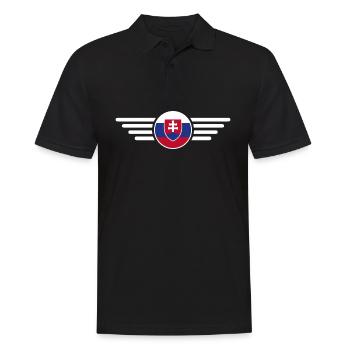 Slowakei Stil Design T-Shirt - Männer Poloshirt - Schwarz - Vorne - Kai (181cm)