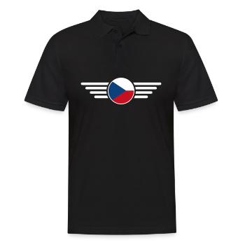 Tschechien Stil Design T-Shirt - Männer Poloshirt - Schwarz - Vorne - Kai (181cm)