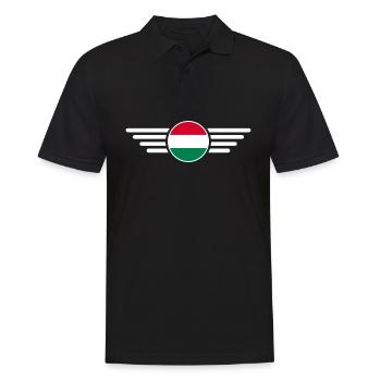 T-shirt design de style hongrois - Polo Homme - noir - Devant - Kai (181cm)