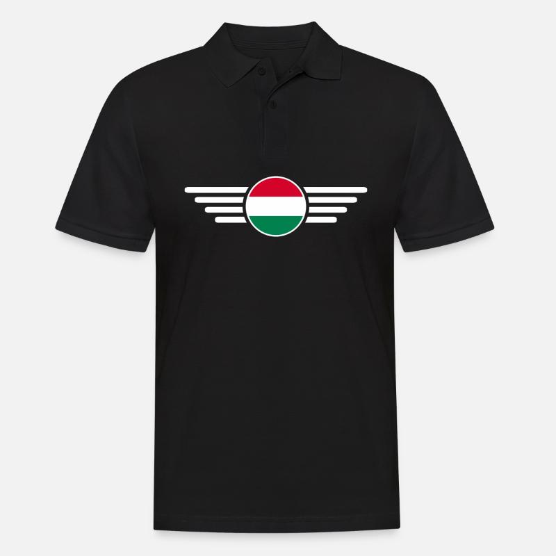 Ungarn Stil Design T-Shirt - Männer Poloshirt - Schwarz