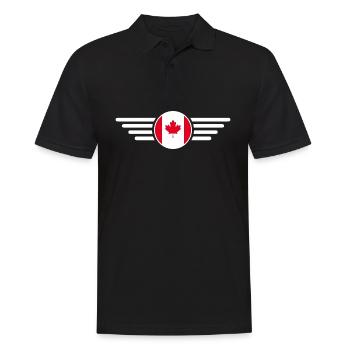 Canada Style Design T-Shirt - Men's Polo Shirt - black - Front - Kai (181cm)