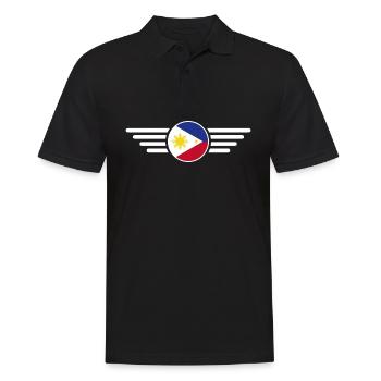T-shirt de conception de style philippin - Polo Homme - noir - Devant - Kai (181cm)