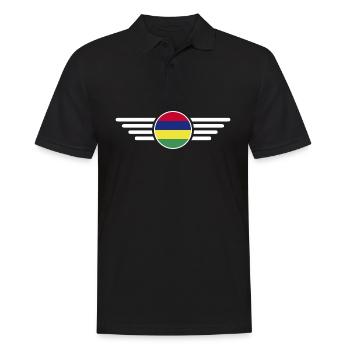 I Love Mauritius, T-Shirt Design Style Élégance - Polo Homme - noir - Devant - Kai (181cm)
