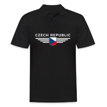 Ich liebe Tschechien T-Shirt Outfit Design - Männer Poloshirt - Schwarz - Vorne - Kai (181cm)