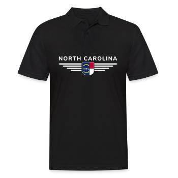 North Carolina Fan T-Shirt – Stylisch & Einzigarti - Männer Poloshirt - Schwarz - Vorne - Kai (181cm)