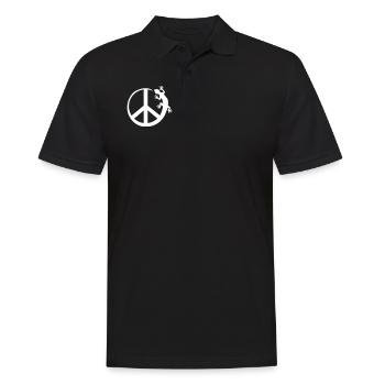 Symbol - Loving Peace Gecko solo - Männer Poloshirt - Schwarz - Vorne - Kai (181cm)