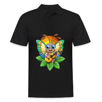 Lunettes de soleil de plage d’été de dessin animé de papillon drôle - Polo Homme - noir - Devant - Kai (181cm)