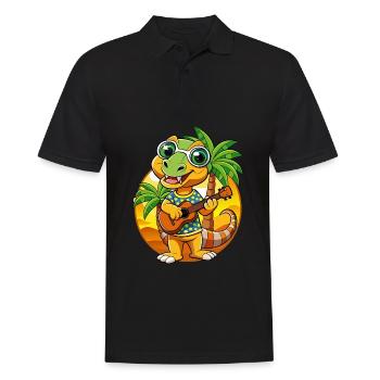 Drôle Serpent Plage Plage Lunettes Hawaïenne - Polo Homme - noir - Devant - Kai (181cm)