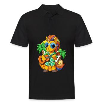 Drôle Pony Summer Beach Lunettes de soleil hawaïenne - Polo Homme - noir - Devant - Kai (181cm)