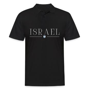 I Love Israel Elegance Design T-Shirt Outfit - Men's Polo Shirt - black - Front - Kai (181cm)