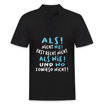 Grammatik Deutsch Lehrer und Lehrerin - Männer Poloshirt - Schwarz - Vorne - Kai (181cm)