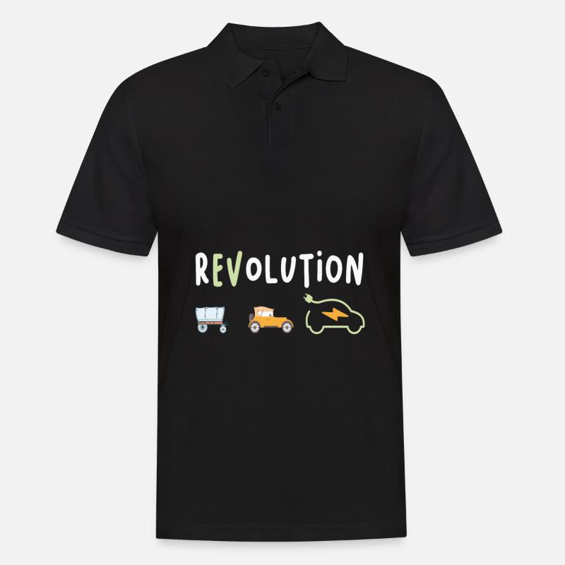 Revolution Elektroauto elektro Auto eauto - Männer Poloshirt - Schwarz
