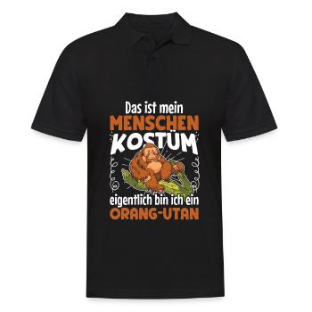 This is My Man Costume Monkey Halloween - Men's Polo Shirt - black - Front - Kai (181cm)