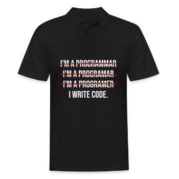 Ich bin Programmierer - Männer Poloshirt - Schwarz - Vorne - Kai (181cm)