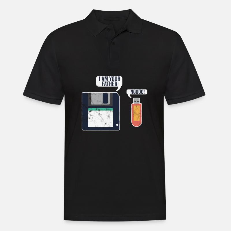 USB Stick und Diskette Programmierer - Männer Poloshirt - Schwarz
