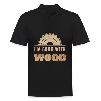 In the Good With Wood for Zimmermann Schreiner - Men's Polo Shirt - black - Front - Kai (181cm)