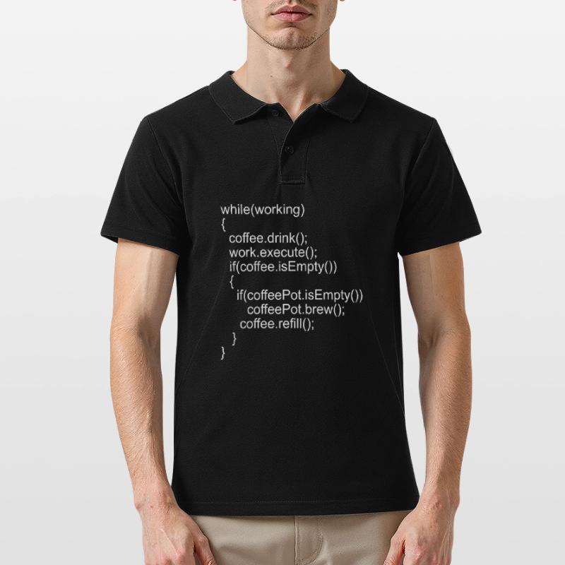 Quellcode Programmcode für Programmierer Männer Poloshirt