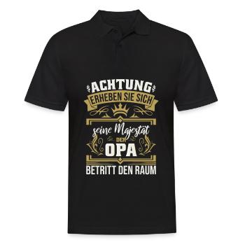 Attention Sa Majesté l'OPA entre dans la salle - Polo Homme - noir - Devant - Kai (181cm)