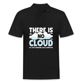 There is no Cloud für Programmierer - Männer Poloshirt - Schwarz - Vorne - Kai (181cm)